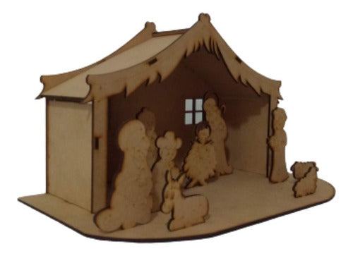 3D Nativity Scene Set with LED Light 7