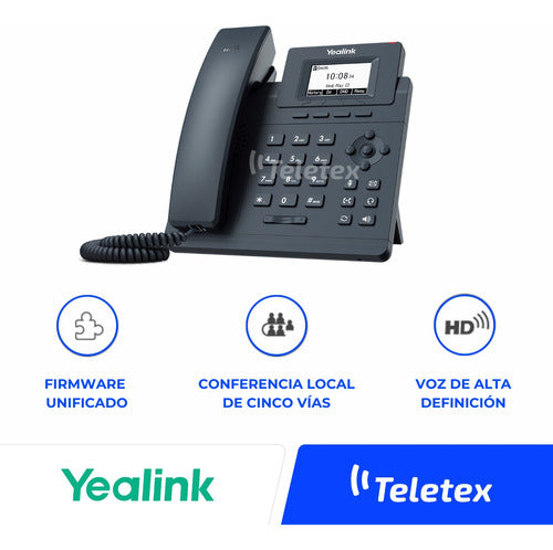 Teléfono Ip Sip-t30 Yealink Pantalla Lcd 1 Línea 2 Ethernet 2