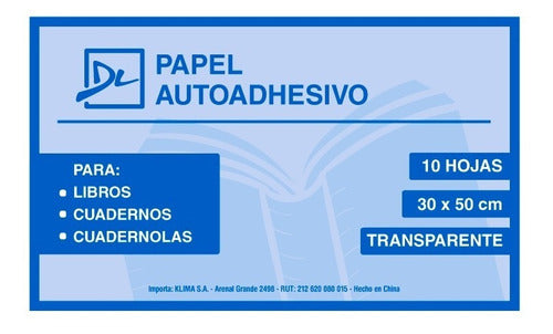 Papel Autoadhesivo Para Forrar Cuadernos, Libros - 30x50cm 0