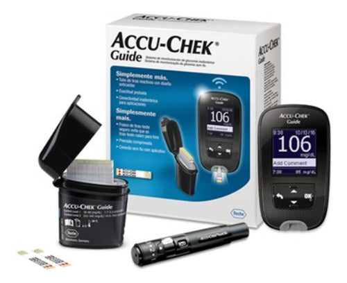 Accu-Chek Guide Glucometer Kit + Supplies + Case 0