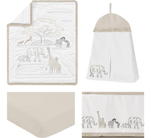 Sweet Jojo Designs Jungle Safari Animals Baby Boy Girl Nursery Crib Bedding Set 1