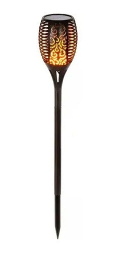 Etheos Solar LED Flame Effect Stake for Gardens Pack of 4 0