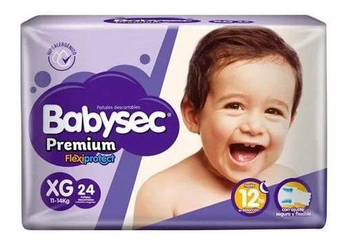 Pañales Babysec Premium Talle Xg Por 24 Unidades. 0