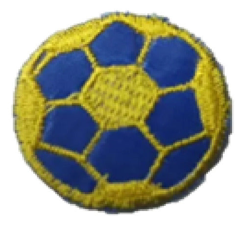 Parche Aplique Bordado Packx6. Infantil Pelota Boca 3,5cm. 0