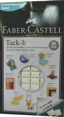 Faber-Castell Tack It, Self-Adhesive Putty 90 Pcs X 2 Packs 0