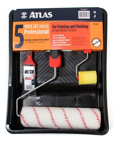 Atlas 5-Piece Brush Roller Tray Kit 1