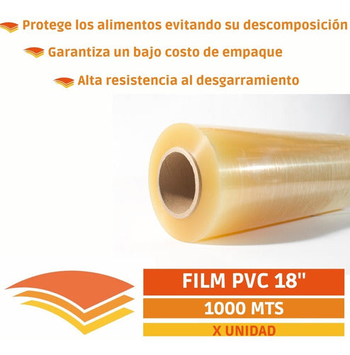 Bandex Transparent Food-Grade PVC Film Roll 45cm X 1000mts 3