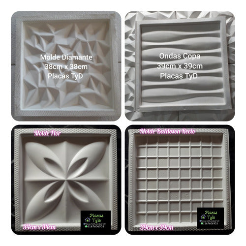 Moldes De Goma for Plaster or Cement 1