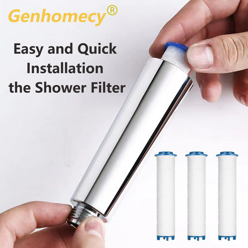 Genhomecy Turbo Shower Head Filter Replacement, 9.4cm. 6pcs. 7