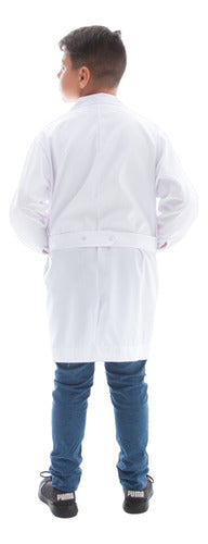 Classic Boy's Straight Lab Coat Arciel with Erevan Buttons Size 8 2
