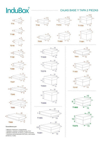 25 White Boxes with Lid T680 (17x8x5cm High) by Indubox 2