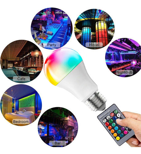 TiendaMaltaba LED RGB Multicolor Light Bulb with Remote Control - 16 Colors 1