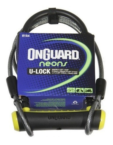 Tranca U Con Linga Onguard Neon (u 230 X 115 Linga 1.20mts) 0