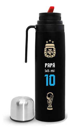 GRABADOS CONQUER 1L Stainless Steel Thermos with Handle and Mate Spout for Father's Day 3