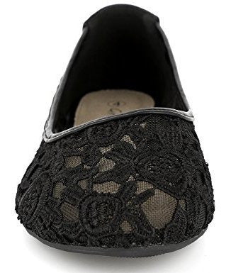 Greatonu Zapatos De Ballet De Encaje Sintetico Para Mujer 4