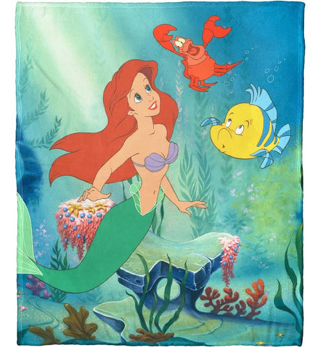 Manta De Tacto De Seda Northwest Little Mermaid/ariel, 50  X 0