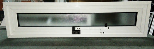 White Aluminum Hopper Window 100 x 20 cm 1