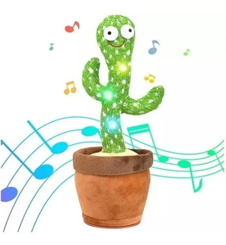 Dancing Singing Cactus Toy with Voice Repeat and Lights - TikTok 0