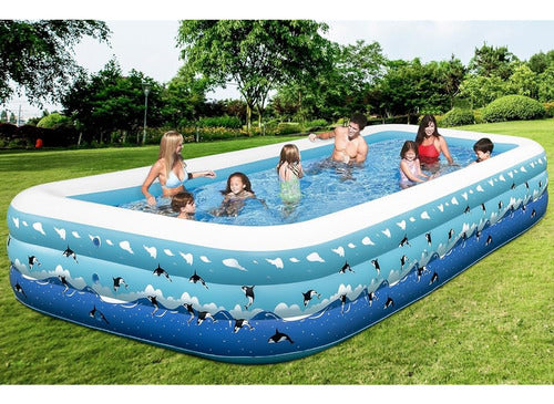 Piscina Inflable Extra Grande Con Bomba, 130  X72  X22  Pisc 1