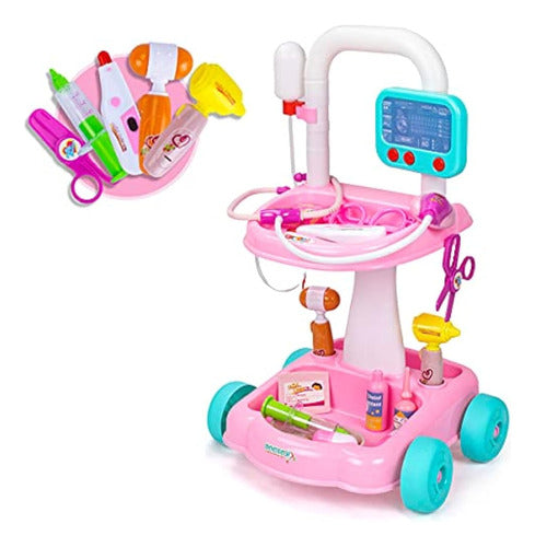 Unih Doctor Cart Kit Para Niños De 3 A 4 5, Juego Médico Rea 0