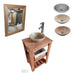 DF Hogar Vanitory Campo Pie 50cm with Sink, Faucet, Basket, and Mirror 5