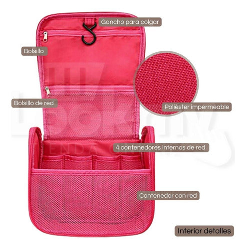 Travel Makeup Organizer Cosmetics Bag Toiletry Case Waterproof Portable 3