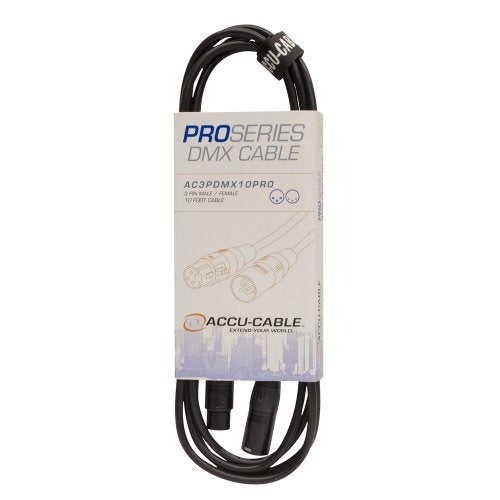 Accu Cable Ac3pdmx10pro 3 Pin 10ft. Dmx 0