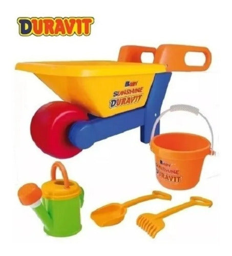 Complete Wheelbarrow Set with Bucket Shovel Rake Duravit 601 14