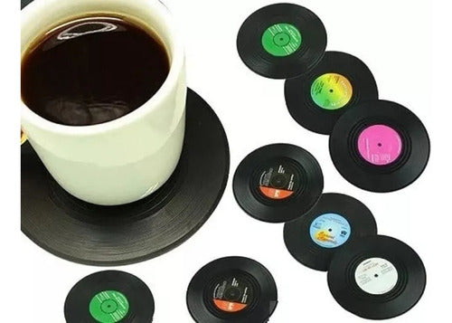 Trendy Store Vinyl Coasters Set of 6 Retro Vintage CD 0