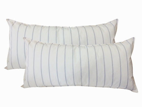 Set of 2 Decorative Tusor Throw Pillows 80x40cm 1