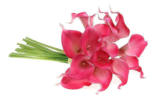 Ewanda Tienda 10 Pcs Real Touch Artificial Calla Lily Latex 1