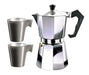 Volturno Classic 6-Cup Moka Coffee Maker with 2 Flashy Luminarc Jars 0