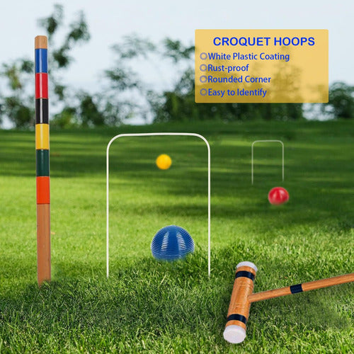 OUTOSS Set of 9 Croquet Wickets with 1.3 cm Wire Diameter 2