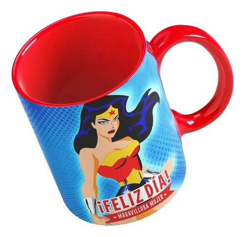 Plantillas Tazas Dia De La Madre Mujer Maravilla Sublimar 0