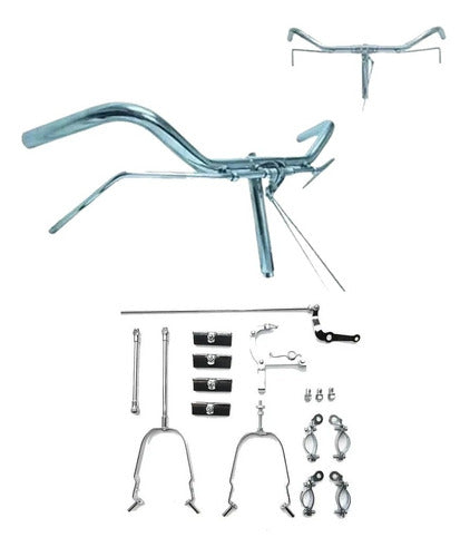 Manubrio Bicicleta Tipo Inglesa Cromado Con Frenos Completo 0