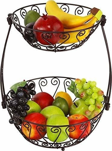 Canasta De Frutas Cuenco Para Frutas Color Bronce 2