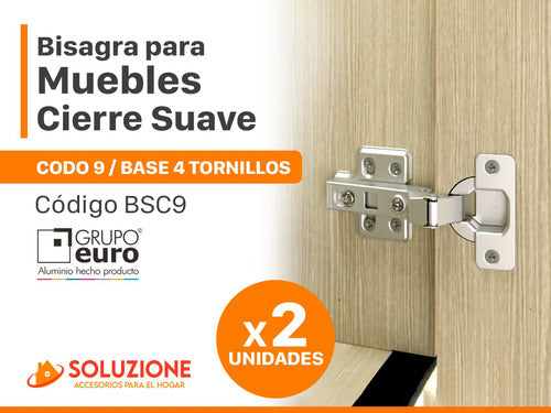 Grupo Euro Soft-Close Hinge 35mm Codo 9 X 2 Units 1