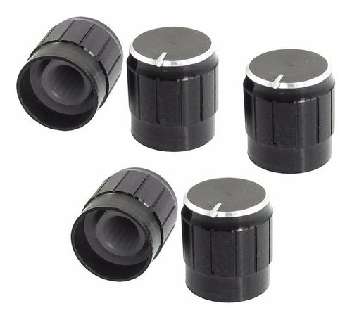 Candy-Ho Potentiometer Knob 15x17 Black and Gold 2