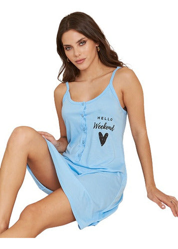 Buttoned Nightgown with Adjustable Straps Jaia 23010 0