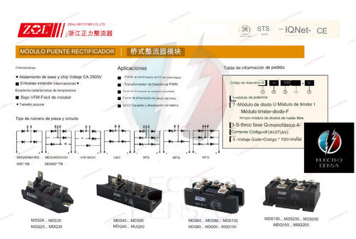 Puente Rectificador Trifasico 100a 1600v (m-18)(p-) 1