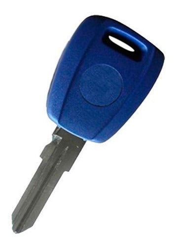 Key Shell Keychain Fiat Blue Palio Siena Old 0
