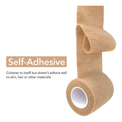 Risen Cohesive Bandage 2 Inch x 5 Yards, 6 Rolls 1