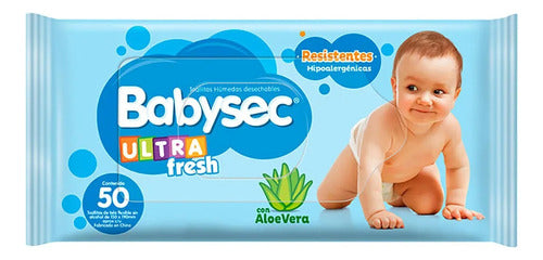 Toallitas Babysec Ultra Fresh X 600 (12 Paquetes X 50 C/u) 2