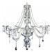 6-Light Glass Pendant Chandelier with Crystal Pendants 0