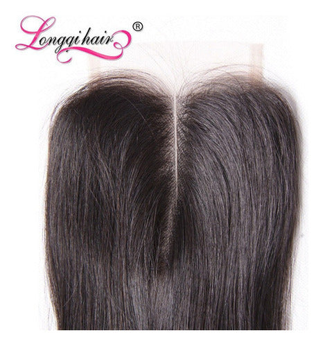 LongQi 100% Brazilian Virgin Human Hair Closure Extensions 5