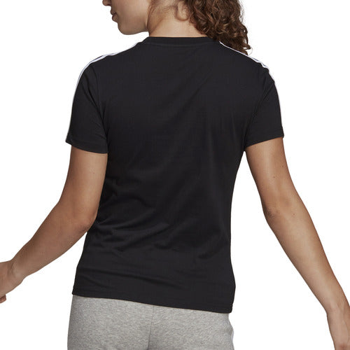 adidas Essentials 3S Women's T-shirt Black/White 1