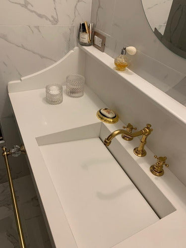 DE MORI MÁRMOLES Mesada Baño Pura Stone / Silestone Medidas Especiales 4