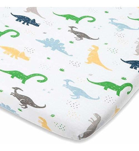 Joey + Joan Adjustable Baby Travel Crib Sheet in Cotton 0