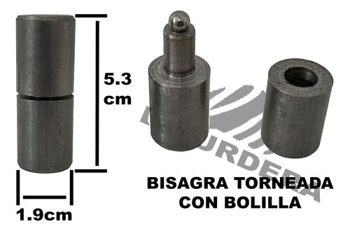 Bisagra Torneada Municion X12uni 19x50mm Soldar Puertas 5