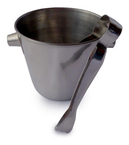 Set of 6 Ice Buckets with Stainless Steel Tongs 0
